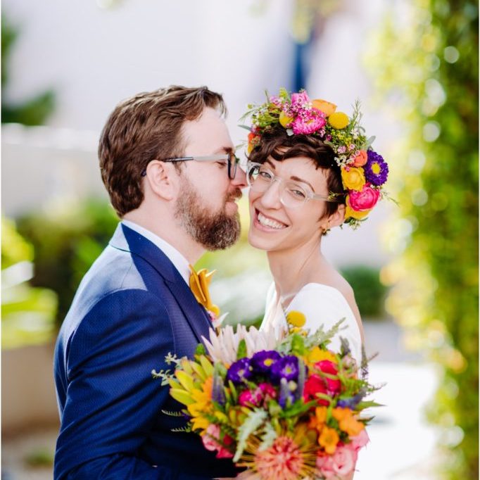 Colorful Pi Day Wedding Meredith Amadee